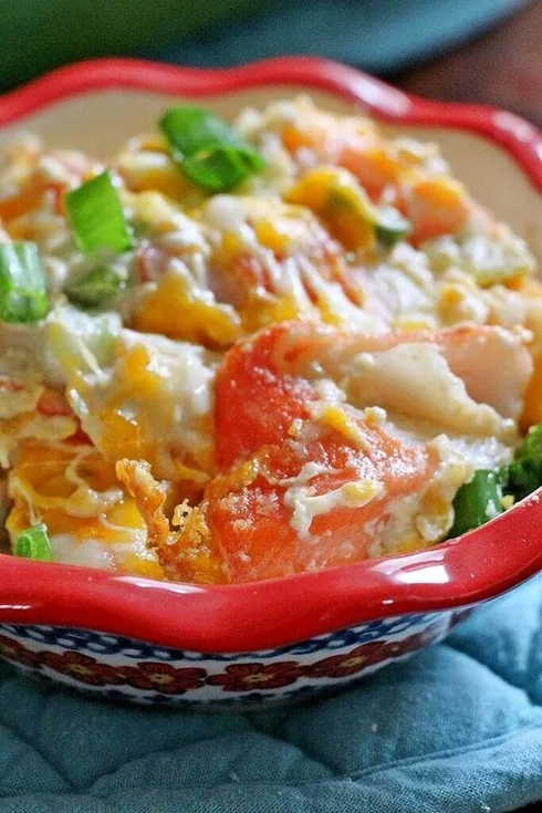 Chinese Buffet Cheesy Crab Casserole - Jam Hands
